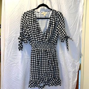 Michael Kors black and white plaid dress. Worn once. Dry cleaned. Size s.